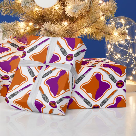 Peanut Butter und Traubengelb Nahtloses Muster Geschenkpapier (Feiertage)