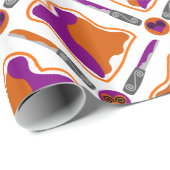 Peanut Butter und Traubengelb Nahtloses Muster Geschenkpapier (Rolleneckpunkt)