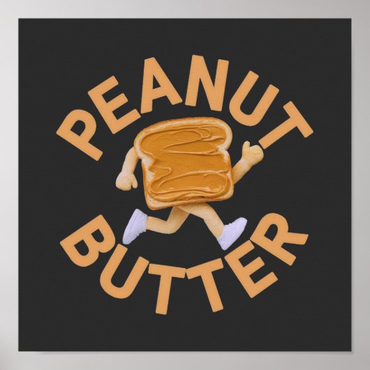 Peanut Butter Vibes Funny & Niedlich Design Poster (Vorne)