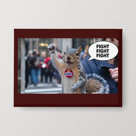 Peanut das Eichhörnchen Lustiges konservatives Wei Button (Vorderseite)