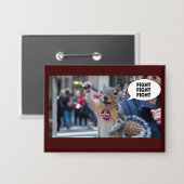 Peanut das Eichhörnchen Lustiges konservatives Wei Button (Vorderseite/Rückseite)