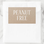 Peanut Free Allergy Safe Rechteckiger Aufkleber (Tasche)