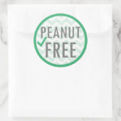 Peanut Free Green Allergen Free Runder Aufkleber (Tasche)