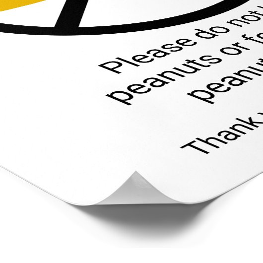 Peanut Free Klassenzimmer Unterrichtsschule keine  Poster (Ecke)