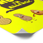 Peanut Free No Nuts Ich bin Allergie-Bewusstsein Poster (Ecke)
