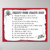 Peanut-Free-Pirate-Code (Poster) Poster (Vorne)