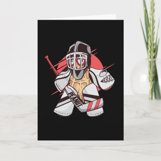Peanut Hockey Goalie Karte (Vorderseite)