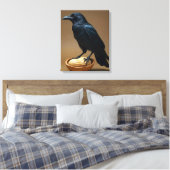 Peanut Lovers Crow-Raven Leinwand Kunst, Dichtung  (Insitu (Schlafzimmer))