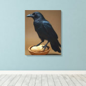 Peanut Lovers Crow-Raven Leinwand Kunst, Dichtung  (Insitu (Holzboden))