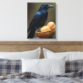 Peanut Lovers Crow-Raven Leinwand Kunst, Dichtung (Insitu (Schlafzimmer))