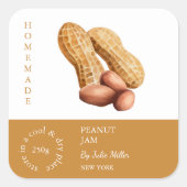 Peanut-Small-Business-Label Quadratischer Aufkleber (Vorderseite)
