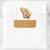 Peanut-Small-Business-Label Quadratischer Aufkleber (Tasche)