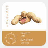 Peanut-Small-Business-Label Quadratischer Aufkleber (Vorderseite)