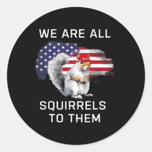 Peanut The Squirrel - Gerechtigkeit für Peanut Meg Runder Aufkleber
