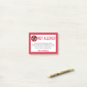 Peanut Tree Nut Allergy Alert Restaurant Custom Post-it Klebezettel (Auf Schreibtisch)