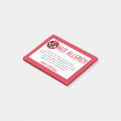 Peanut Tree Nut Allergy Alert Restaurant Custom Post-it Klebezettel (angewinkelt)