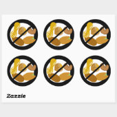 Peanut Tree Nut Free Black Allergy Nut Runder Aufkleber (Blatt)