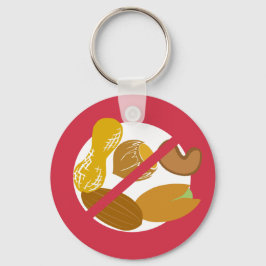 Peanut Tree Nut Free Symbol Red Allergy Kids Schlüsselanhänger