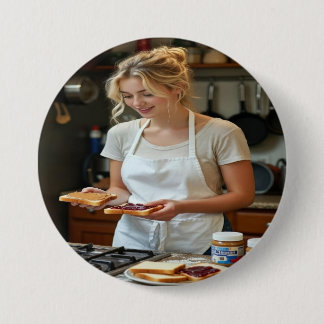 Peanutbutter and Jelly Sandwich Custom Button