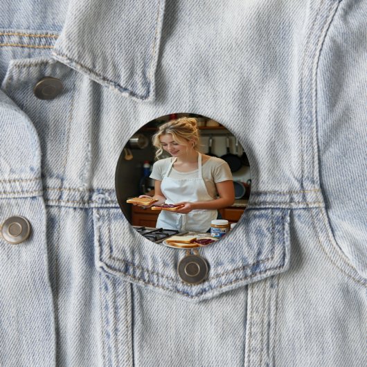 Peanutbutter and Jelly Sandwich Custom Button (Beispiel)