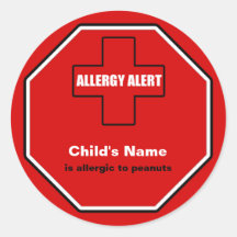 Peanuts Allergische medizinische Warnhinweise Cust
