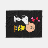 Peanuts - And Charlie Dog Kisses Valentine Wishes  Fleecedecke (Vorderseite (Horizontal))