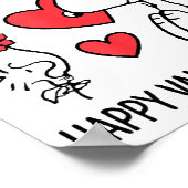 Peanuts - And Happy Valentines Day Hearts Poster (Ecke)