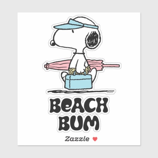 PEANUTS | Beach Bum Snoopy Aufkleber (Blatt)