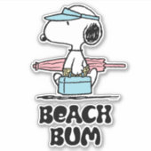 PEANUTS | Beach Bum Snoopy Aufkleber (Vorderseite)