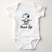 PEANUTS | Beach Bum Snoopy Baby Strampler (Vorderseite)
