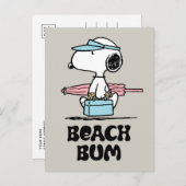 PEANUTS | Beach Bum Snoopy Postkarte (Vorne/Hinten)