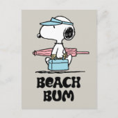 PEANUTS | Beach Bum Snoopy Postkarte (Vorderseite)