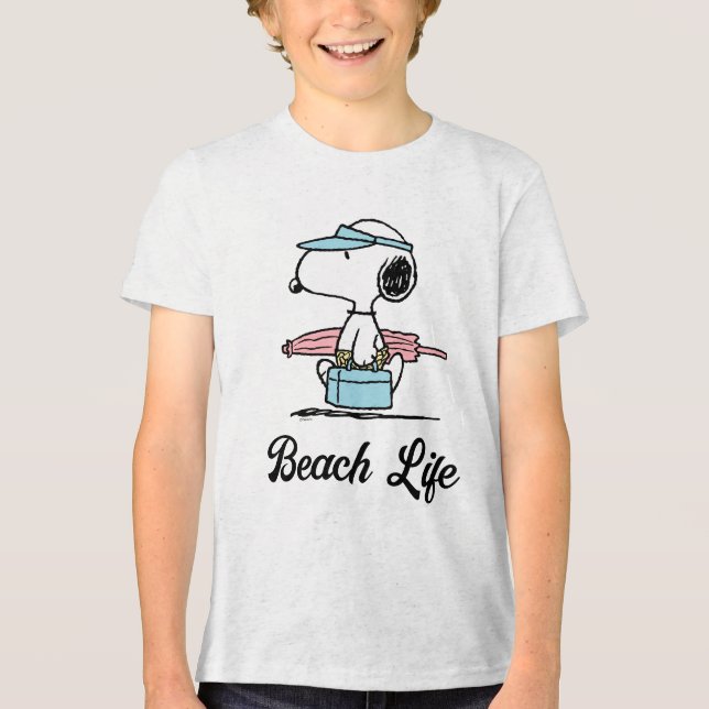 PEANUTS | Beach Bum Snoopy Tri-Blend Shirt (Vorderseite)