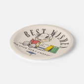 Peanuts Best Wishes Graduation Snoopy Reading Pappteller (Schrägansicht)