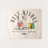 Peanuts Best Wishes Graduation Snoopy Reading Wandteppich (Vorderseite (Horizontal))