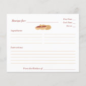 Peanuts Brautparty Rezept Karte (Vorderseite)
