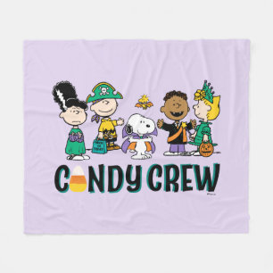 Peanuts Candy Crew Halloween-Gang Fleecedecke