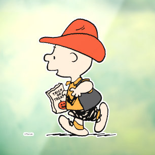 Peanuts Charlie Brown Cowboy Halloween Fensteraufkleber