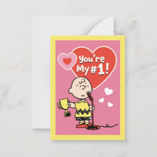 Peanuts   Charlie Brown Du bist mein #1! Mitteilungskarte