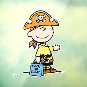 Peanuts Charlie Brown Pirat Halloween Fensteraufkleber