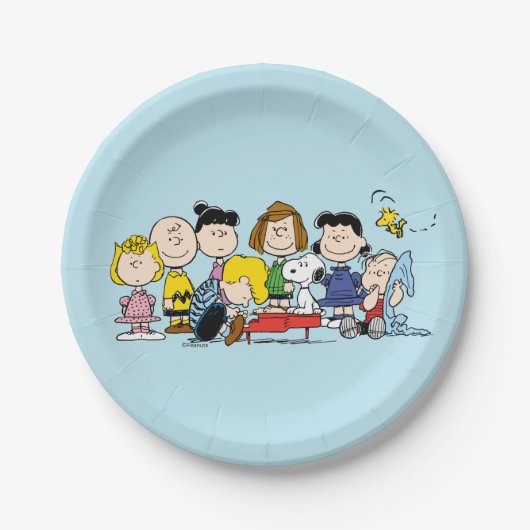 Peanuts | Charlie Brown und Gang Pappteller (Vorderseite)