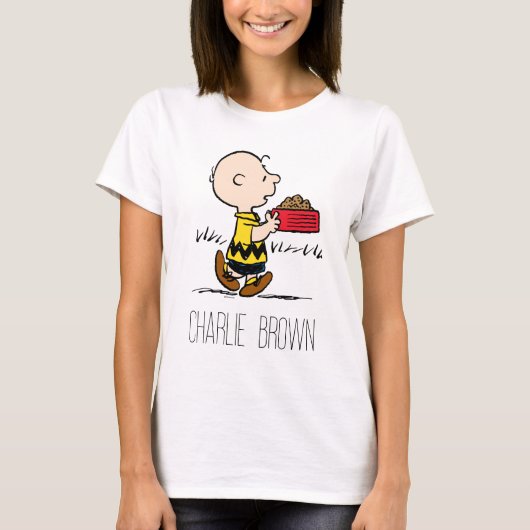 Peanuts | Charlie Brown with Snoopy's Dish T-Shirt (Vorderseite)