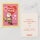Peanuts | Charlie Brown You're My #1! Mitteilungskarte (Vorne/Hinten)