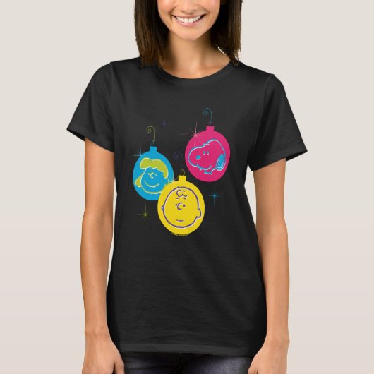 Peanuts Christmas Baubles Trio T-Shirt (Vorderseite)