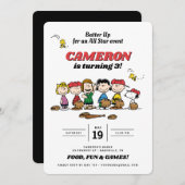 Peanuts | Einladung Baseball zum Geburtstag (Vorne/Hinten)