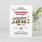 Peanuts | Einladung Baseball zum Geburtstag (Stehend Vorderseite)