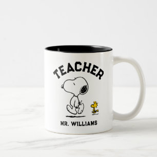 Peanuts Est. 1950   Snoopy & Woodstock Teacher Zweifarbige Tasse