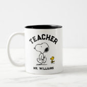 Peanuts Est. 1950 | Snoopy & Woodstock Teacher Zweifarbige Tasse (Links)