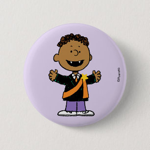 Peanuts Franklin Halloween-Vampir Button