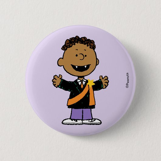 Peanuts | Franklin Halloween-Vampir Button (Vorderseite)